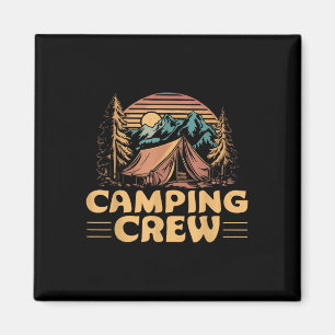 Camping-Crew Familie Freunde Männer Frauen Kinder  Magnet