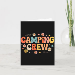 Camping-Crew Familie Passende Gruppe Freunde Männe Karte