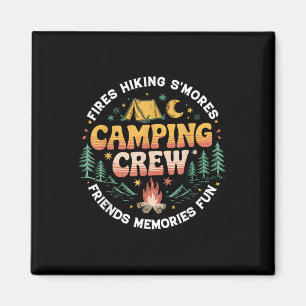Camping-Crew Familie passende Gruppe Freunde Männe Magnet