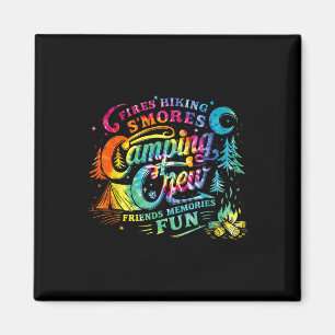 Camping-Crew-Familien-Matching-Tie-Dye-Freunde Män Magnet