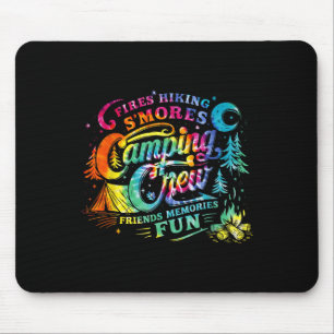 Camping-Crew-Familien-Matching-Tie-Dye-Freunde Män Mousepad
