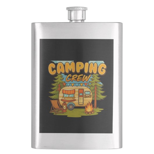 Camping Crew Flachmann (Vorderseite)