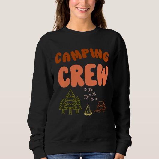 Camping Crew  For Family Camping Trip Retro New Ca Sweatshirt (Vorderseite)
