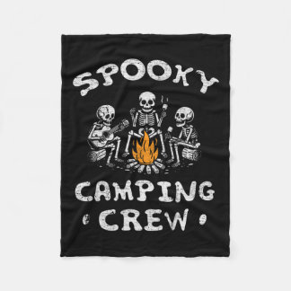 Camping Crew Halloween Camping Skeleton Campingpla Fleecedecke