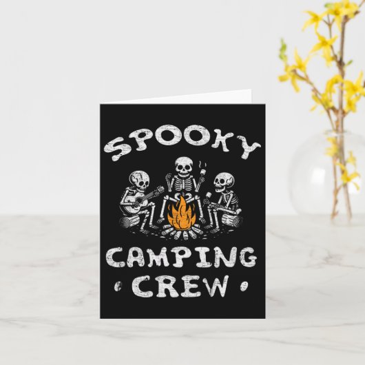 Camping Crew Halloween Camping Skeleton Campingpla Karte (Gelbe Blume)