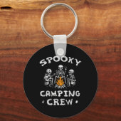 Camping Crew Halloween Camping Skeleton Campingpla Schlüsselanhänger (Vorderseite)