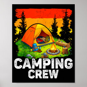 Camping-Crew Kinder Familien-Camping passende Grup Poster