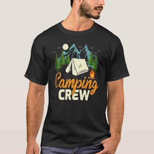 Camping Crew Männer Frauen T-Shirt (Vorderseite)