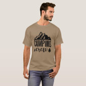 Camping Crew Mountainrees Gruppe Retro T-Shirt (Vorne ganz)