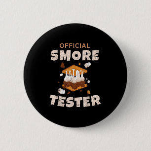 Camping Crew Offizieller Smore Tester Marshmallows Button