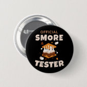 Camping Crew Offizieller Smore Tester Marshmallows Button (Vorne & Hinten)