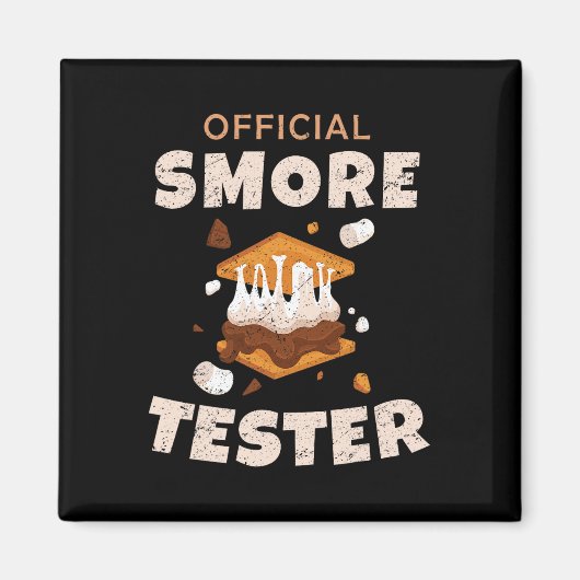 Camping Crew Offizieller Smore Tester Marshmallows Magnet (Vorne)