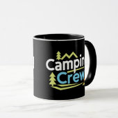 Camping Crew, schwarze Tasse (VorderseiteRechts)