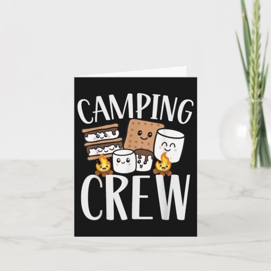 Camping Crew Smore Campfire Gruppe Squad Team Kind Karte (Vorderseite)