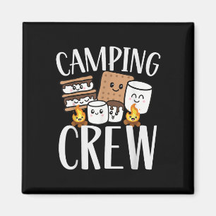 Camping-Crew Smore Lagerfeuer Gruppe Squad Team Ki Magnet