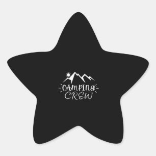 Camping Crew Wandern Geschenk Happy Wandern Stern-Aufkleber