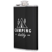 Camping dad funny father camper forest retro black flachmann (Links)