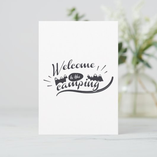 Camping Dankeskarte (Stehend Vorderseite)