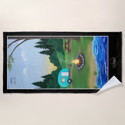 Camping Day Strandtuch (Vorderseite)