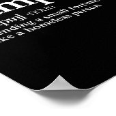 Camping Definition - Funny Camper Saying Poster (Ecke)