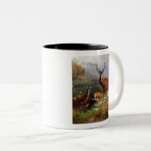 Camping der Hirschjagd Zweifarbige Tasse (VorderseiteRechts)