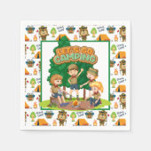 Camping der Kinder Serviette (Vorderseite)