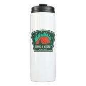 Camping der nationalen Wälder von Arapaho und Roos Thermosbecher (Vorderseite)