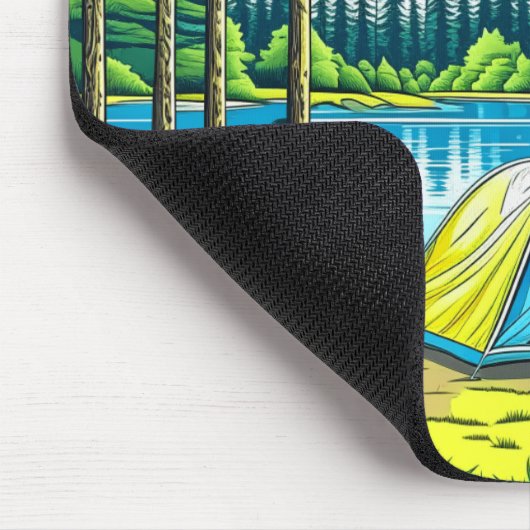 Camping der Natur im Wald Mousepad (Ecke)