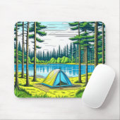 Camping der Natur im Wald Mousepad (Mit Mouse)