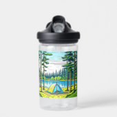 Camping der Natur im Wald Trinkflasche (Vorne)