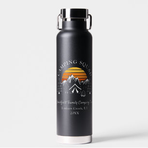 Camping der Retro-Familie passend zum benutzerdefi Trinkflasche