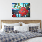 Camping der roten Blume Leinwanddruck (Insitu (Schlafzimmer))
