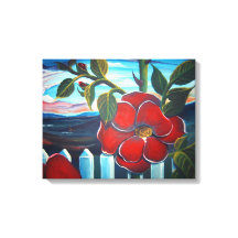 Camping der roten Blume