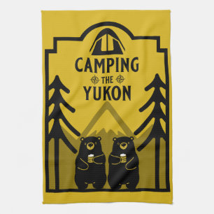 Camping Der Yukon River Kanada Geschirrtuch