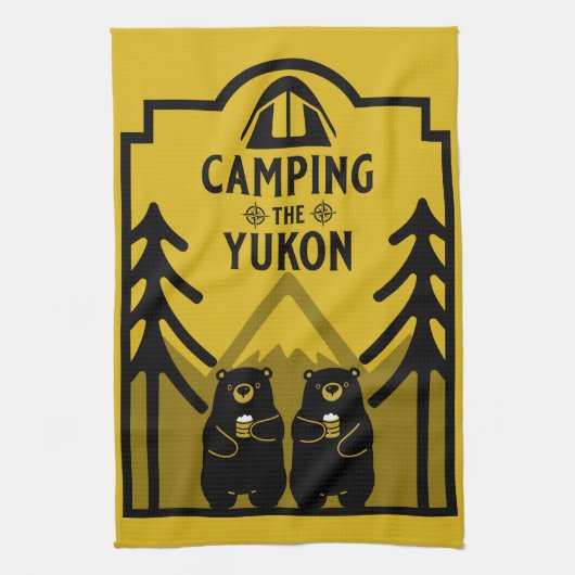 Camping Der Yukon River Kanada Geschirrtuch (Vertikal)