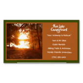 Camping des Dunkelofenwaldes im Freien Magnetische Visitenkarte (Vorderseite)