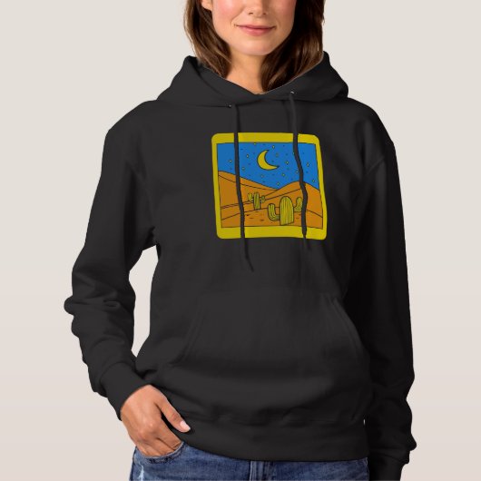 Camping Desert Landscape Cactus Desert Life Succul Hoodie (Vorderseite)