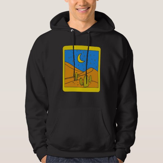 Camping Desert Landscape Cactus Desert Life Succul Hoodie (Vorderseite)