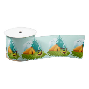 Camping Design Ribbon Satinband