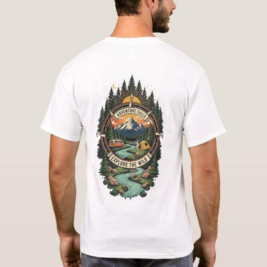 Camping Design T Shirt (Rückseite)