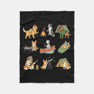 Camping dogs outfit – cute outdoor adventure dog fleecedecke