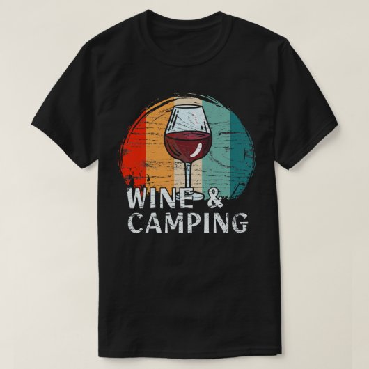 Camping Drinken Wein 4 T-Shirt (Design vorne)
