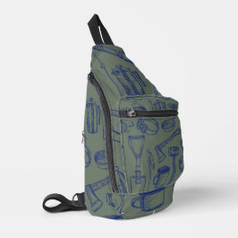 Camping Druckgetriebe Schneiden Nähtasche Crossbody Bag