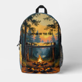 Camping durch das Brandrückhaltesystem Bedruckter Rucksack (Vorderseite)