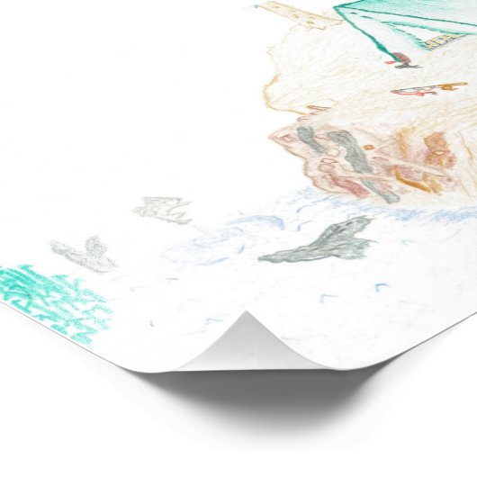 Camping durch das Water 12x18 Foto Print (Ecke)