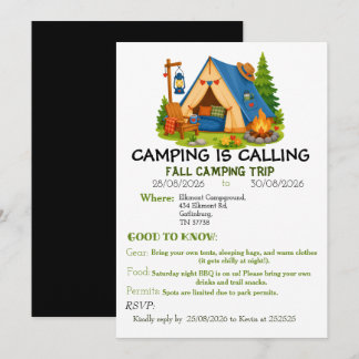 Camping-Einladung Einladung