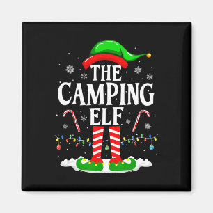 Camping Elf Xmas Funny Matching Family Group C Magnet