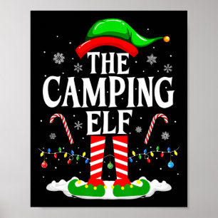 Camping Elf Xmas Funny Matching Family Group C Poster