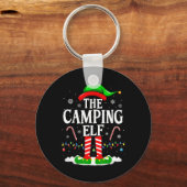 Camping Elf Xmas Funny Matching Family Group C Schlüsselanhänger (Vorderseite)