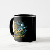 Camping Embrace Freiheit, schwarze Tasse (Vorderseite Links)